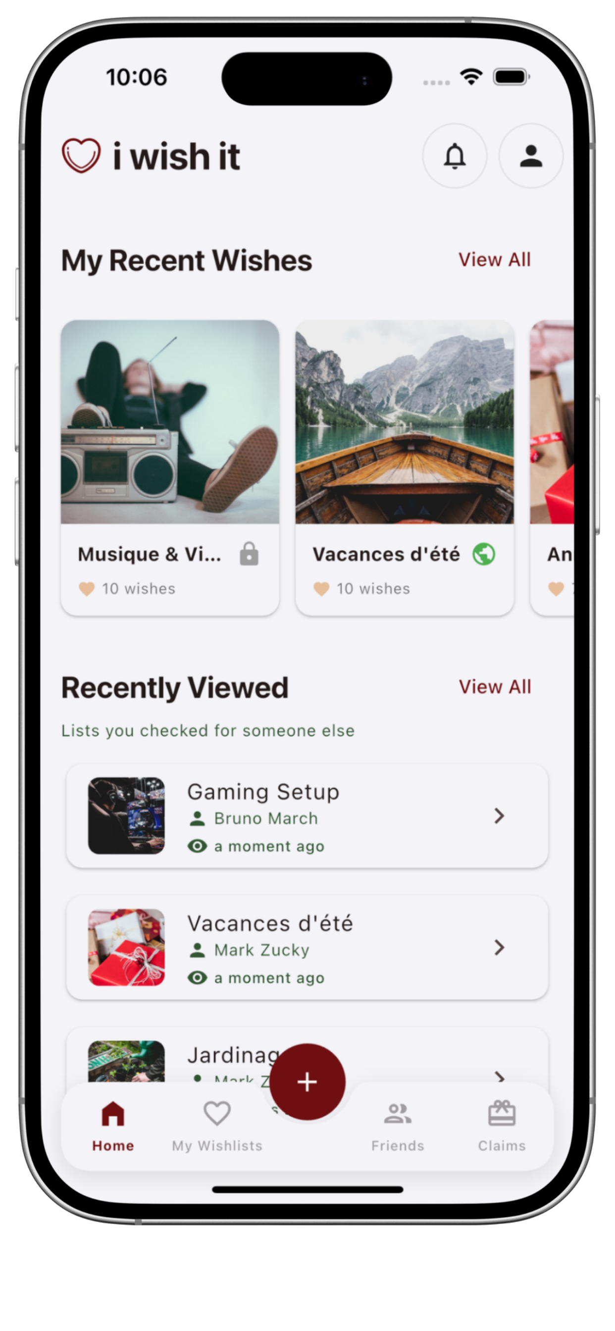 I Wish It app screenshot